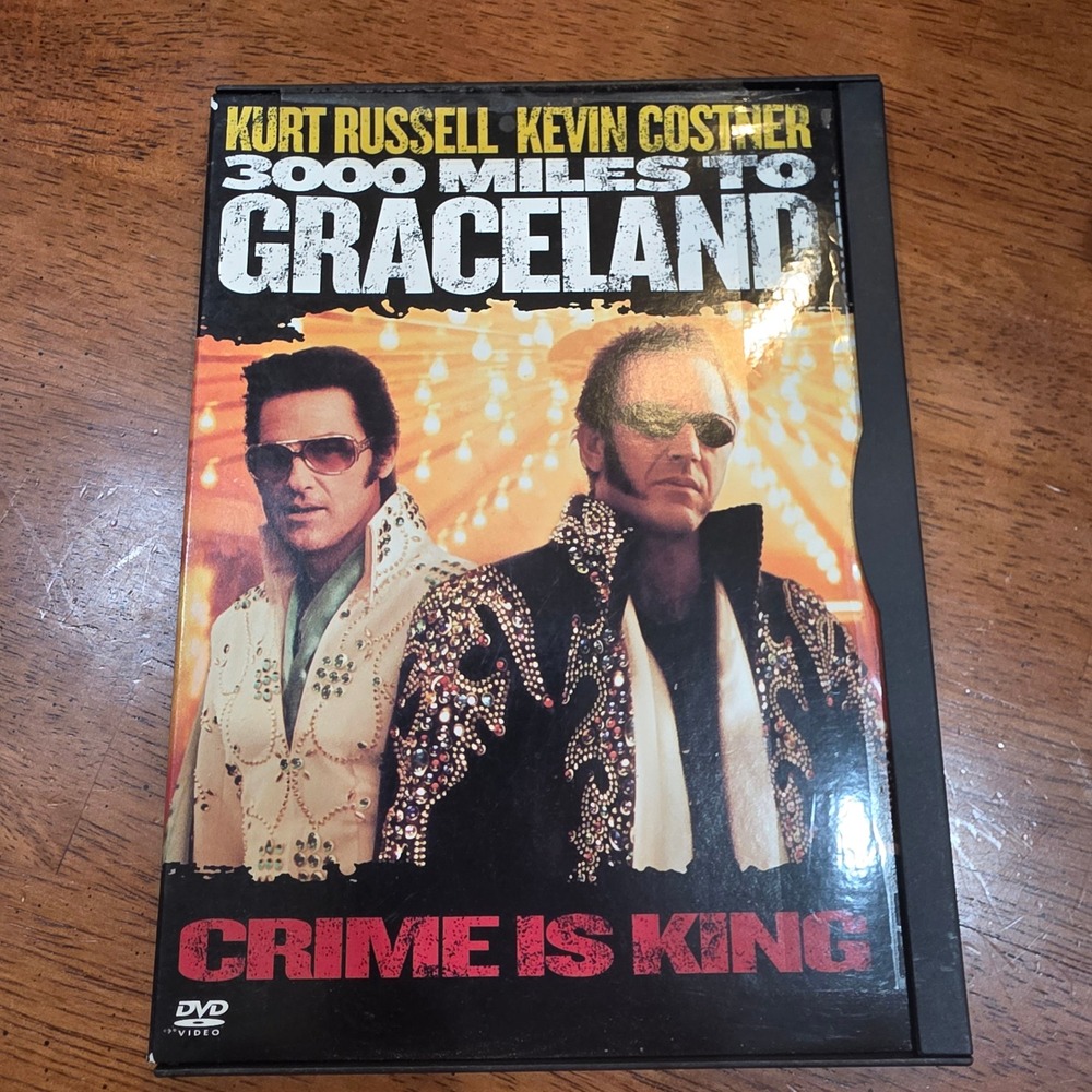 Warner Bros 3000 Miles to Graceland DVD Kurt Russell Kevin Costner Excellent